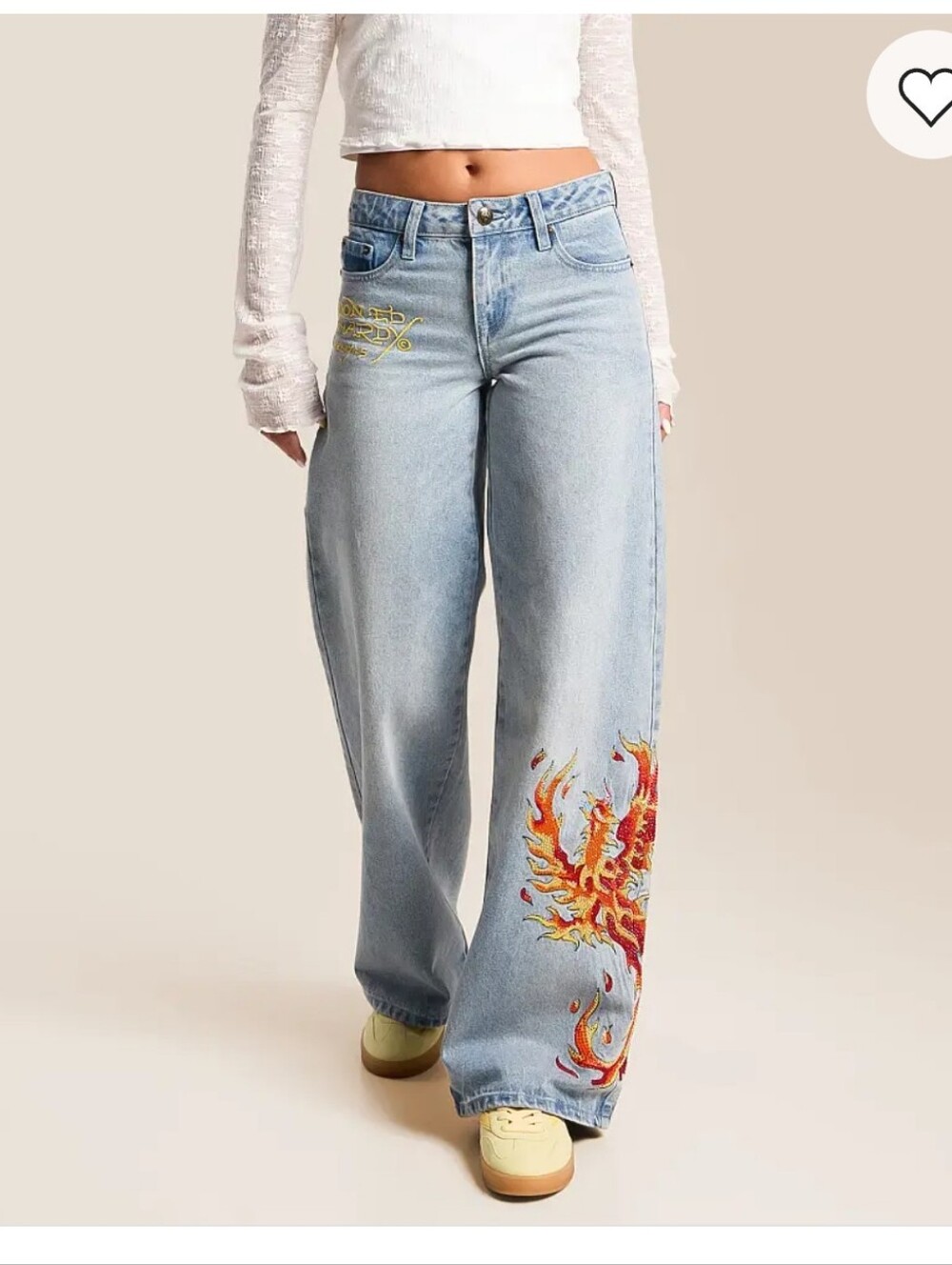 Ed HARDY New

Rhinestone Baggy Wide Leg Jean